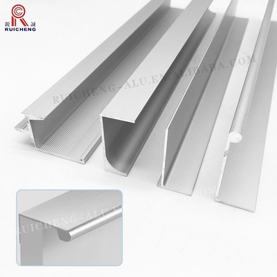 Indoor Anodized Surface Aluminium G Handle Profile Aluminium Kitchen Cabinet Profile
