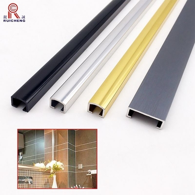 Gold Listello Tile Trim Extruded Aluminium Material For UV Board