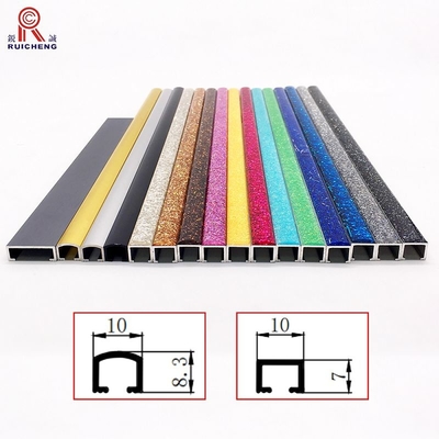 U Shape Listello Tile Trim , Gold Mosaic Wall Tile Strips 3m Length