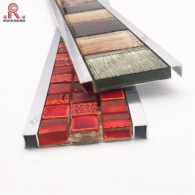 Aluminium Listello Tile Trim , Weather Resistance Listello Mosaic Tile Trim