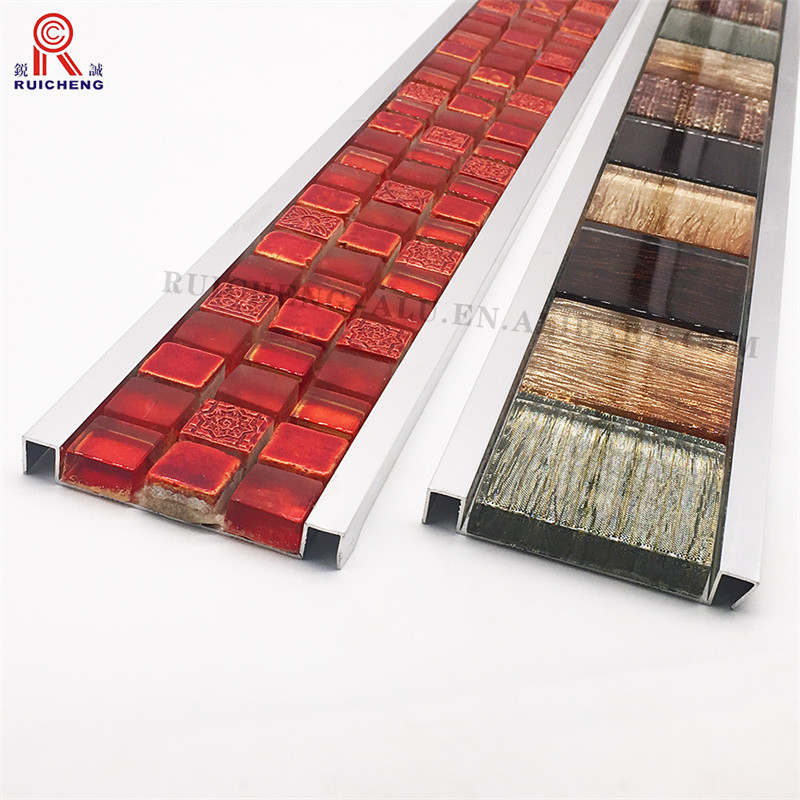Aluminium Listello Tile Trim , Weather Resistance Listello Mosaic Tile Trim